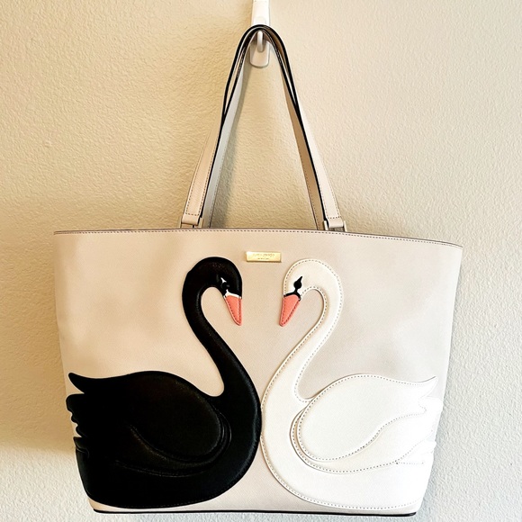 ❌ SOLD ❌ EUC Kate Spade Jules Swan Satchel Tote - Picture 1 of 16